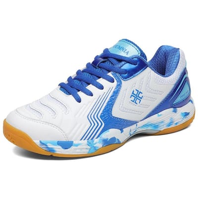 Chaussures de badminton, Chaussures de tennis respirantes, Chaussures d'entraînement de tennis de table, Chaussures de volley-ball professionnelles, Chaussures de badminton à plaque de carbone 40 blue