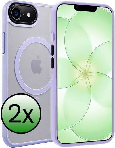 Hoesje 2 Stuks - Geschikt voor Apple iPhone 17e - Magsafe Compatible - Sterk & Shockproof - Back Cover - Shock Proof Case - Telefoon Hoes - Lila