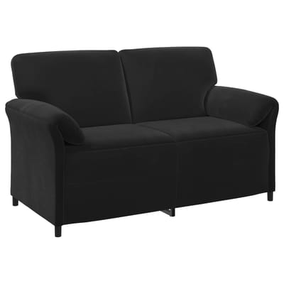 vidaXL - 2-Zits - Sofa - Zwart - 158 - x - 83 - x - 95 - cm - Fluweel