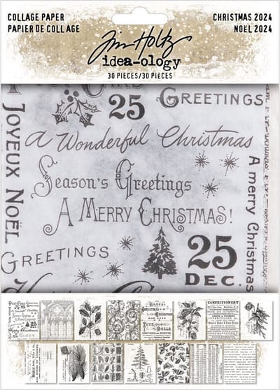 Idea-ology Tim Holtz - Christmas 2024 Collage Paper (TH94409)