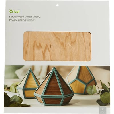 Cricut Natural Wood Veneer - craft material - 305 x 305 mm - 2 sheets - cherry - wood