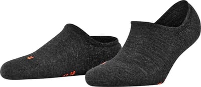 FALKE Keep Warm onzichtbar eenkleurig wol footies dames grijs - maat 37-38