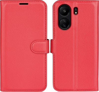 Coverup Hoesje - Geschikt voor Xiaomi Redmi 13C / Poco C65 Hoesje - Coverup Book Case - Rood
