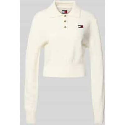 Kort knitwear-poloshirt met mix van alpaca en wol model 'TJW FLUFFY POLO SWEATER'