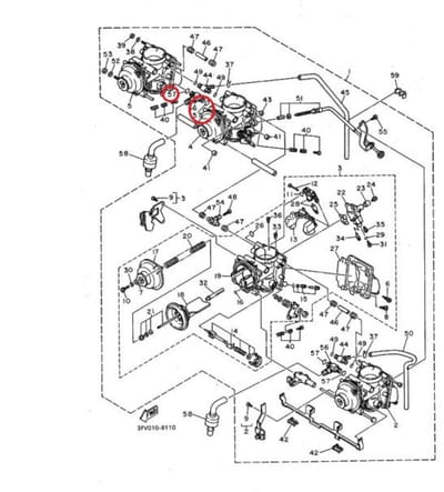 Pièce de carburateur origine pour Moto Yamaha 750 FZR 1989 à 1990 3LK-14147-00 Neuf