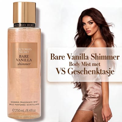 Victoria Secret Bare Vanilla Shimmer Fragrance Body Mist 250 ml Met VS Geschenktasje