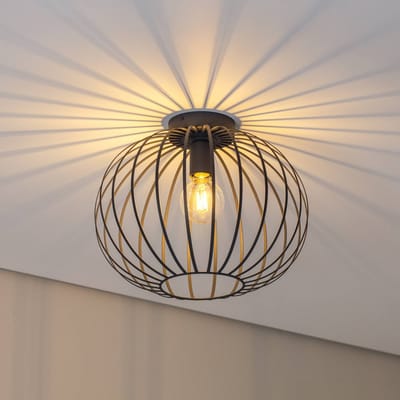 Argon Valor plafondlamp, antraciet, staal, Ø 40 cm