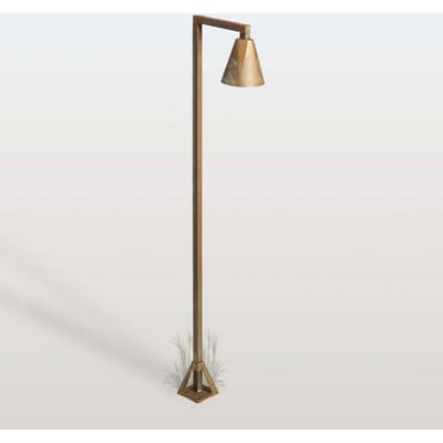 Moretti Luce LED tuinpadverlichting Silva Disk, 100 x 19 cm, antiek messing