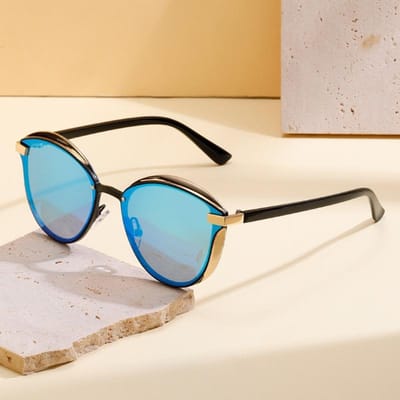 Luxe Designer Gepolariseerde Zonnebril Dames Kattenoog Spiegel Zonnebril voor Dames Buiten Reizen Rijden Bescherming UV400