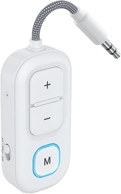 Draadloze Audio Adapter - HD Zender - Draadloos Luisteren - Snelle Koppeling - Compact Formaat - Wit
