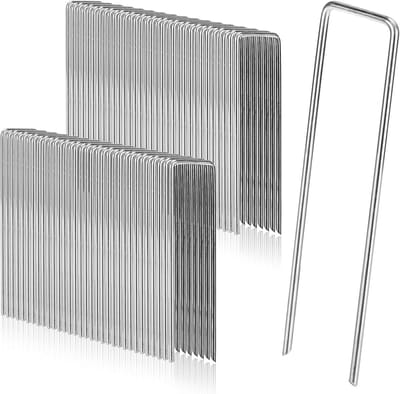 Dailygoods- Grondankers 50 Stuks - Roestvrij Staal - Gegalvaniseerd - Camping Haringen - Bevestigingshaken - 200 mm Lang - 40 mm Breed - Tuinnagels