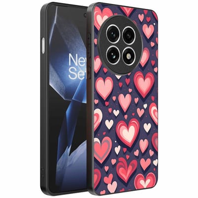 Geschikt voor OnePlus 13R Telefoonhoesje met Hartjes Opdruk - TPU Backcover Case With Heart Design - Smartphonica geschikt voor OnePlus 13R
