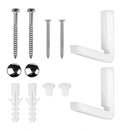 Dailygoods- Bevestigingsset Betrouwbare Bevestiging - L-vormige Beugel - Toilet/Bidet - Gebruiksvriendelijke Installatie - Schroeven/Beugels - Sterke Ondersteuning - Toiletbevestiging