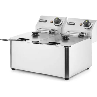 HENDI Dubbele friteuse – roestvrij staal – 2x4x L – 6000W – uitneembare elementen