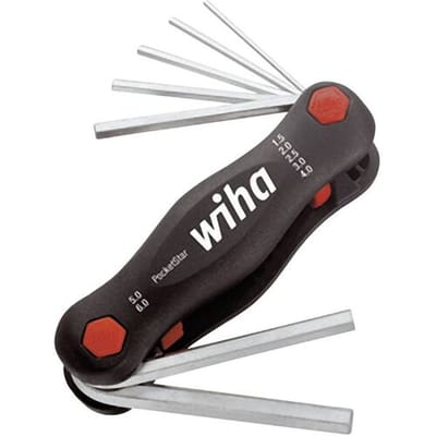 Wiha 23035 Inbus Haakse schroevendraaierset 1.5 mm, 2 mm, 2.5 mm, 3 mm, 4 mm, 5 mm, 6 mm 7-delig
