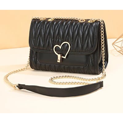 Crossbody Tas Nieuwe Zomer Mode Ringer Kettingtas Hoogwaardige Textuur Niche Schoudertas Onderarmtas . black