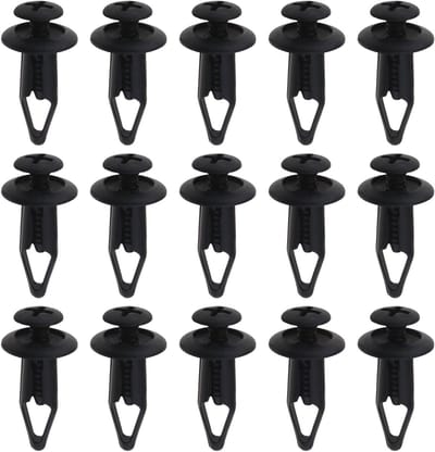 30 Stuks Motorfiets Bevestigingsclips voor Fairing Trim Panel - 6mm Gaten, Plastic Rivetten, Vervangingsaccessoires voor Motoren in Zwart