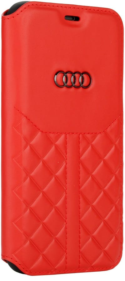 Audi hoesje - Rood - iPhone 12 Mini - Book Case - Q8 Serie - Genuine Leather
