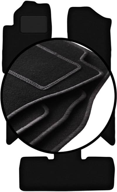 Complete set veloursmatten voor: Nissan Pathfinder 7-zits (vóór facelift) (2005-2010)