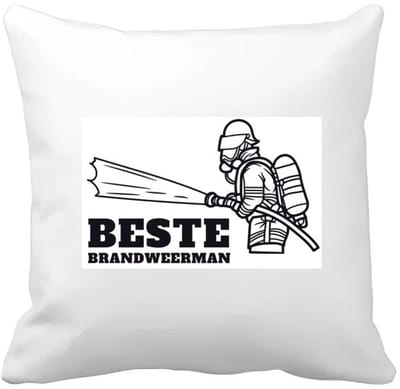 Akyol - beste brandweerman Kussen hoes - Beste brandweerman - collega - cadeau - 40 bij 40 cm