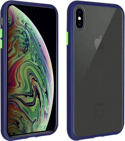 Rhinoshield Hoesje geschikt voor Apple iPhone XS Max Telefoonhoesje Hardcase | Rhinoshield MOD NX Backcover Shockproof | Schokbestendig iPhone XS Max Telefoonhoesje | Anti Shock Proof - Royal Blue | Transparant,marineblauw