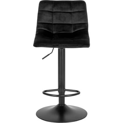 Fluwelen barstoel met zwarte poten House Nordic Middelfart