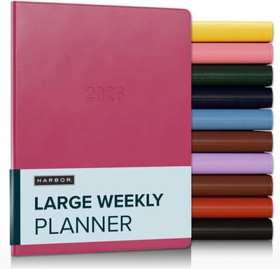 Grote Wekelijkse Planner 2026 met Maandoverzicht en Notitieboek - Softcover