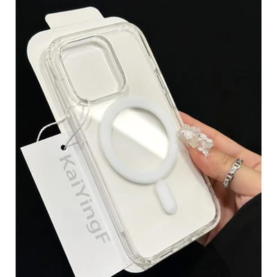 Luxe Magsafe Transparant Hoesje Voor iPhone 16 15 14 13 12 11 Pro X XS XR Max 7 8 Plus Mini Magnetische Draadloze Opladen Telefoonhoes For iPhone 13 Mini