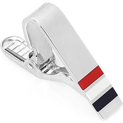 Tom Brown Mzt002b 00002 960 Gestreept Drie Lijnen Lipje Korte Stropdas Speld Stropdas Speld MZT002B 00002 960 white