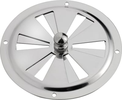 Ventilatierooster - Afsluitbaar - 125mm - Rvs gepolijst