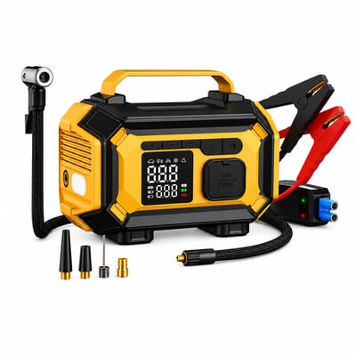 Jump Starter met Compressor - Draagbare Auto Booster met Powerbank 12V