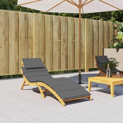 vidaXL - Ligbedkussen - 186x58x4 - cm - oxford - stof - antracietkleurig