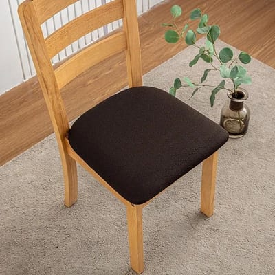 1/4 stuks Elastische Stoelzithoes Effen Kleur Jacquard Eetkamer Stoelkussenhoes Rugleuning Stoelkussen Slipcover Stofdicht 1pc