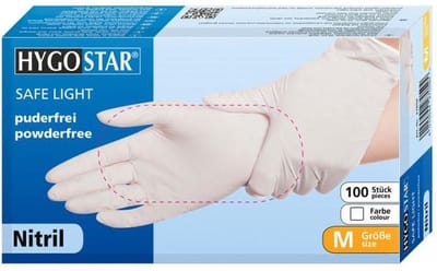 Hygostar wegwerp handschoenen nitril poedervrij wit maat maat XL - 100 stuks