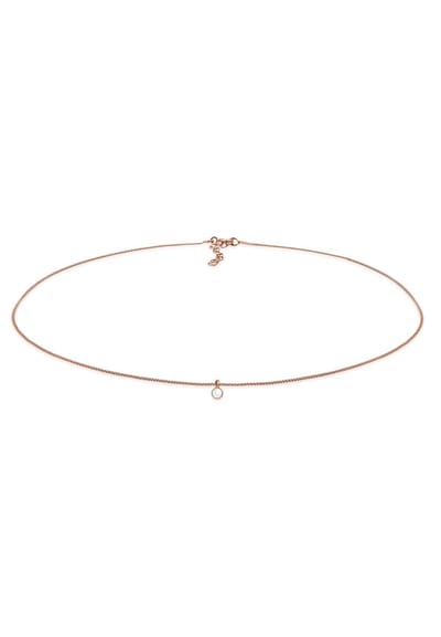 Elli - Halsketting - Dames Choker Hanger Geo met Maansteen in 925 Sterling Zilver - Dames