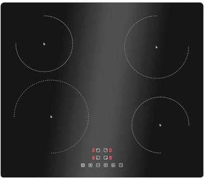 Zelfvoorzienende inductiekookplaat met 4 kookzones en boosterfunctie | 7400 watt | Touch Control