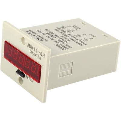 JDM11 6H 6 Hoge Nauwkeurigheid Digitale Weergave Elektronische Teller AC DC24V beige