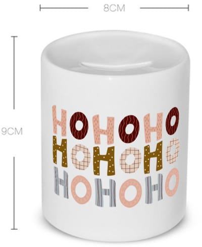Akyol - kerst ho ho ho Spaarpot - Kerstmis - kerst beker - winter - kerst - christmas - kerst cadeau - 350 ML inhoud