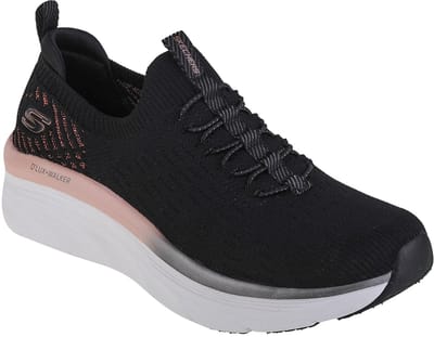 Skechers D'Lux Walker Let It Glow, Vrouwen, Zwart, Sneakers,Sportschoenen, maat: 36,5