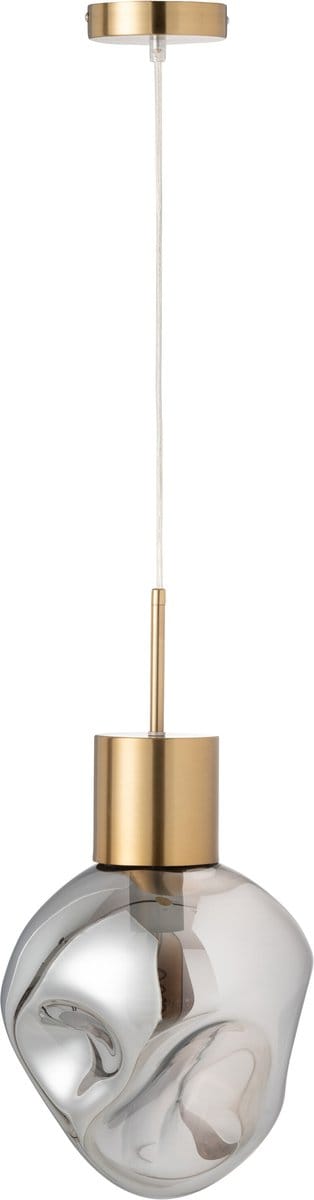 J-Line hanglamp - metaal/glas - goud/grijs