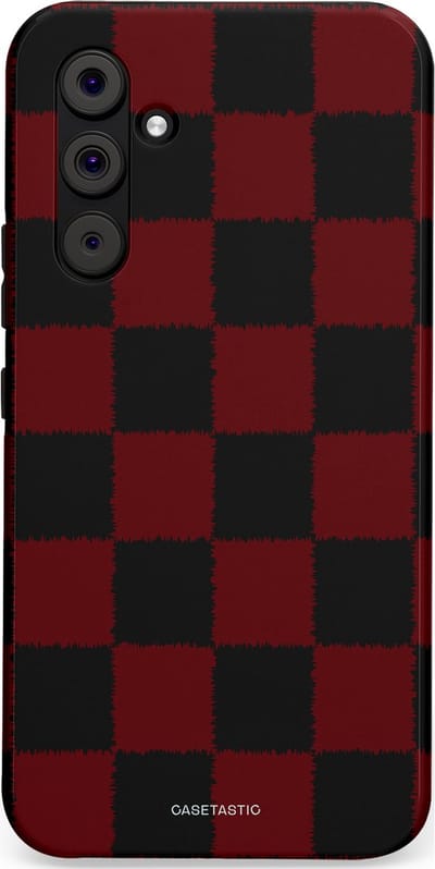 Casetastic hoesje geschikt voor Samsung Galaxy A54 (2023) 5G - Dubbellaagse bescherming - De Houthakker - Fashion Case - Zwart Bordeaux