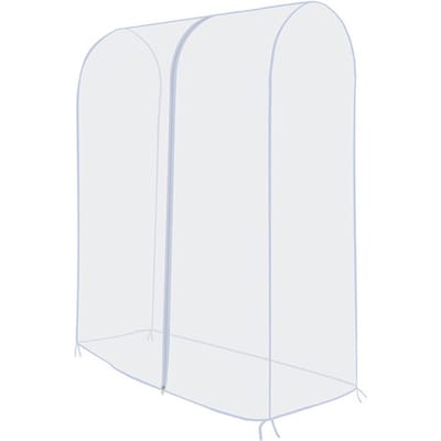 Transparante Stofhoes PEVA Vloerhanger Stofhoes Kledingrekhoes white
