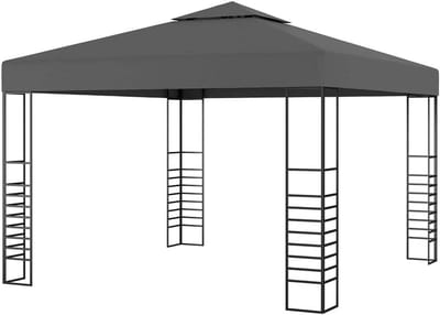 Tuinpaviljoen - Feesttent - Buitenfeesten organiseren - Stabiel stalen frame - 3 x 3 meter - Antraciet