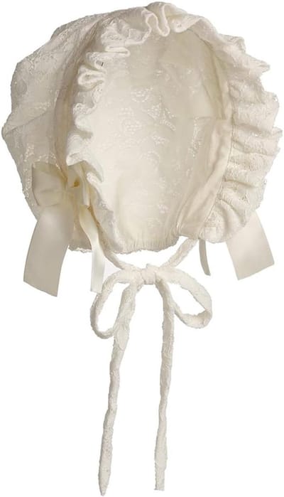 ByShane - Victoriaanse motorkap voor dames | Pionier | Koloniaal | Pelgrimsmotorkap | Oversized | Wit | Maat M