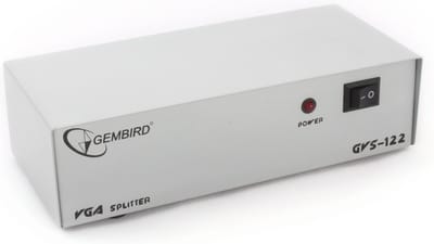 Cablexpert VGA splitter 1 naar 2 - actief met versterker / grijs
