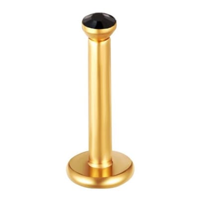Goud Met Steen - Tragus / Helix / Labret Piercing