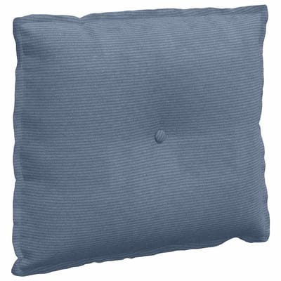 vidaXL - Rugkussen - Blauw - 60 - x - 50 - cm - Corduroy - stof