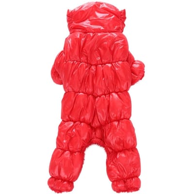 Winter hondenkleding Super warme jas Dikkere katoenen jas Waterdichte kleine honden Huisdierenkleding voor Franse Bulldog Puppy XS red