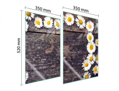 TMK ArtDeko - Glas Beschermplaat - 35x52 cm - Snijplank - Kookplaat Bescherming