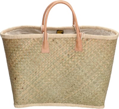 PE-Florence Penjy Rieten mand Strandtas Grote Shopper - Natuur.